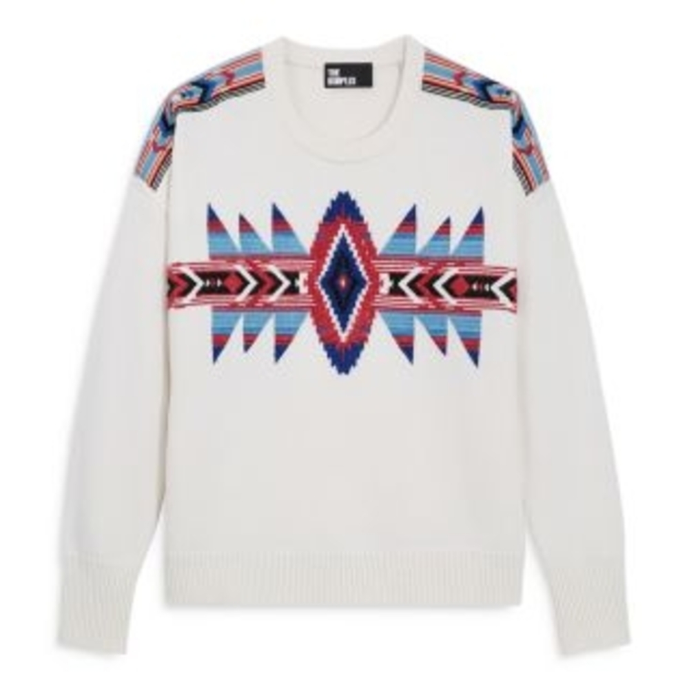 Aztec Patterned White Sweater - image 2